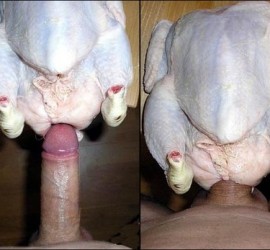 Photo d'un enculage de poulet cru