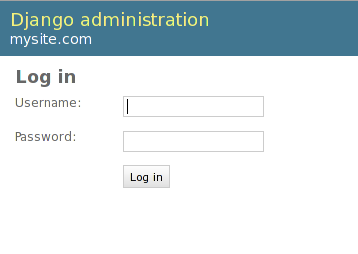 Capture de l'écran de login de l'admin Django