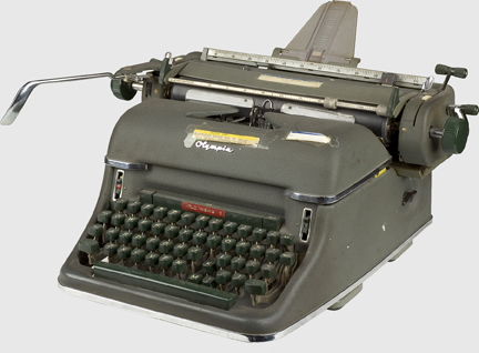 Photo d'une machine à écrire