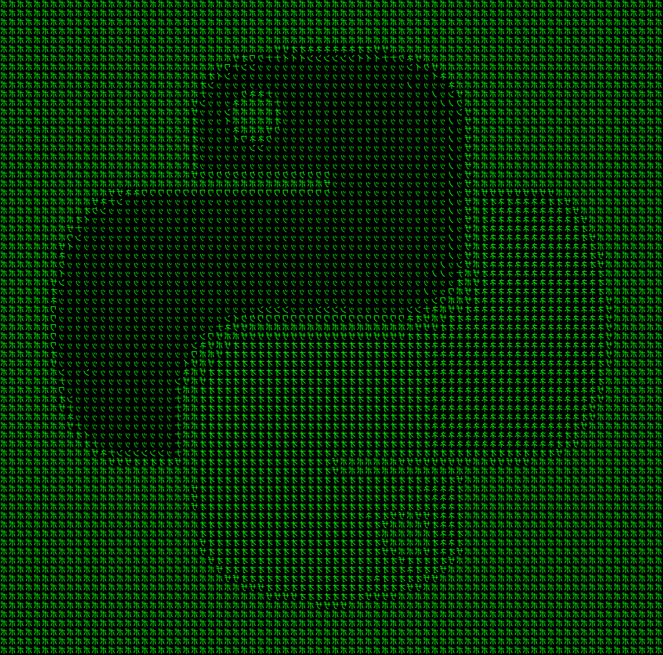 Logo de Python rendu à la Matrix