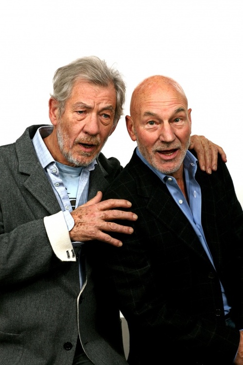 Photo de l'acteur qui joue Gandalf et l'acteur qui joue Picard