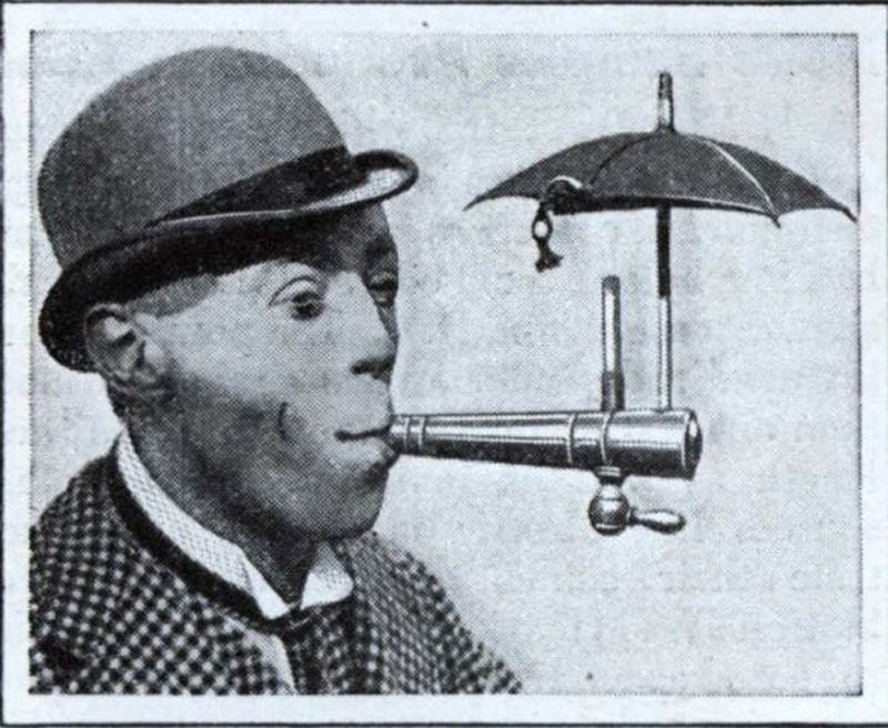 Croquis d'un parapluie pour pipe