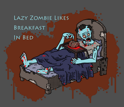 Dessin d'un zombie fatigué