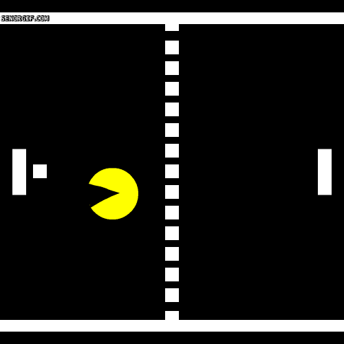 Pacman et pong dans le même jey