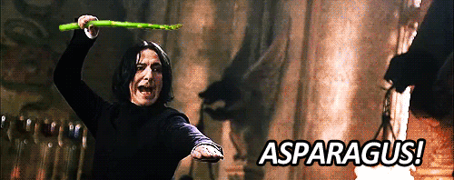 Snape dans harry potter : asparagus !