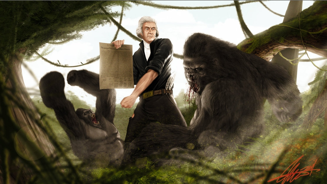 Thomas Jefferson vs Gorilla